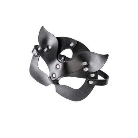 Pecado BDSM cat mask, embossed, genuine leather, black-3