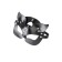 Pecado BDSM cat mask, embossed, genuine leather, black