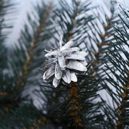 Garland coniferous "Winter fairy tale with silver cones" d-32 cm, dl 270 cm-1