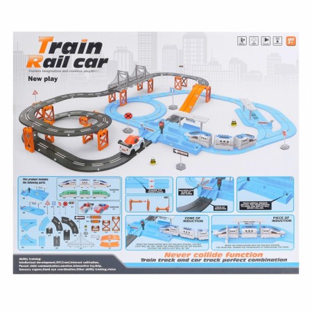 Railway Railway "Big Journey", with a machine and train, intersection, traffic lights-21