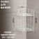 Corner binarian shaft, 20 × 20 × 33 cm, white color