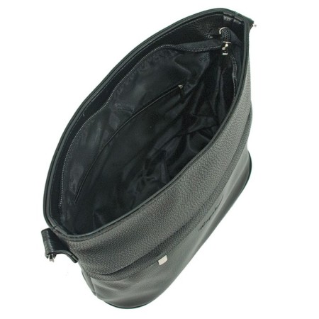 Bag Cross-Bodi with a zipper, black color-1