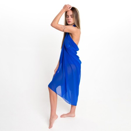 Pareo female, blue color, size 120x170 cm-2