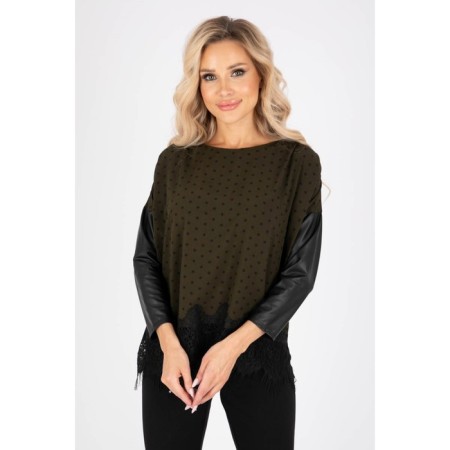 Female blouse, size 50, khaki color-16