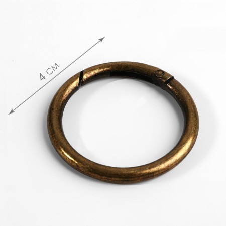 Karabin ring, d = 32/40 mm, thickness - 4 mm, 5 pcs, bronze color-1