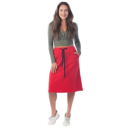 Women's skirt, size 44, red color-3