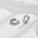 Cooping earrings Xuping Mini, D = 1.3 cm, white color in silver