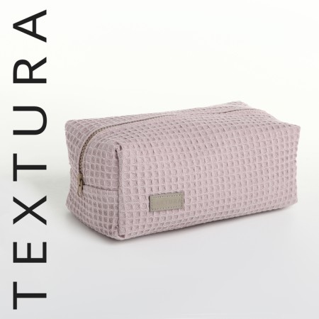 TEXTURA lightning cosmetic bag, pink color