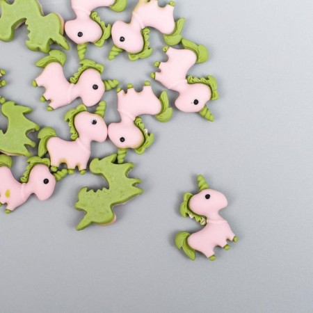 Decor for creativity plastic "Unicorns with a long mane" set of 12 pcs mix 1.7x2 cm