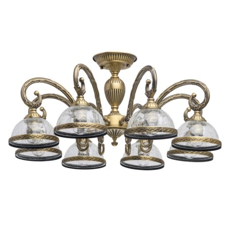 Amanda chandelier, 8x40W E27, brass color