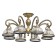 Amanda chandelier, 8x40W E27, brass color