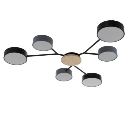 Chandelier 1319/6BKGR LED 144W 3000-6000K black, gray 75x75x5 cm Bayerlux