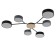 Chandelier 1319/6BKGR LED 144W 3000-6000K black, gray 75x75x5 cm Bayerlux