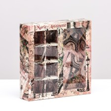 Box for 8 sweets + chocolate, with a window, Paris 17.7 x 17.85 x 3.85 cm