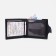 Male purse on a magnet, department for bills, for coins, for cards, black color
