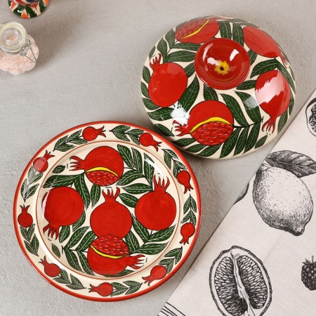 Pancake Rishtan Ceramics "Grenates", 26 cm-3
