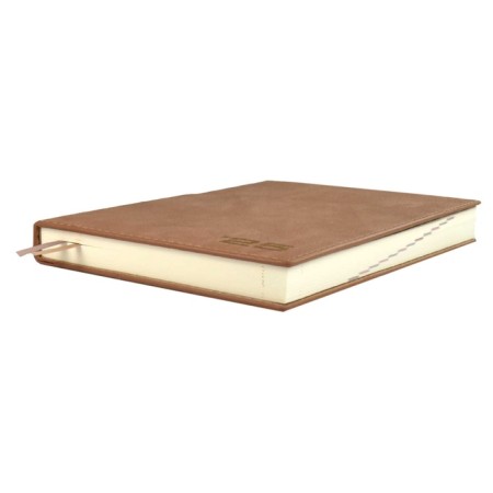 Dated 2025 diary, Escalada, A5+ 176 sheets, integral cover, artificial leather, foil embroidery, lies, block 80 g/m2, beige-1
