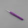 Knitting hook, with silicone handle, d = 5 mm, 14 cm, purple color
