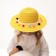 Hat with bombs for Minaku girl, yellow color, size 50