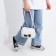 Youth bag with lightning, 1 outer pocket, white color