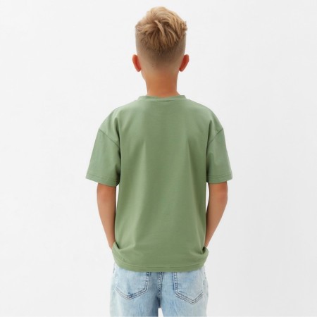 T -shirt for the boy Minaku, Khaki color, height 164 cm-4