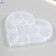 Casket Plastic for trifles "Heart with bantik" Transparent 9 departments 15.5x14x1.8 cm