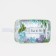 Cosmetic bag with zipper, green color/multi -colored