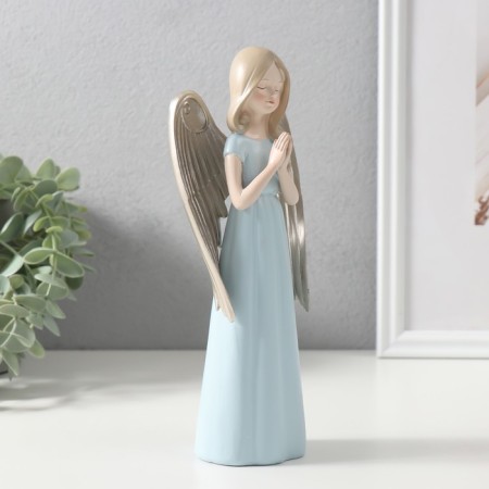 Souvenir Polystone "Girl-Angel in with silver wings" 8x7x22 cm-1