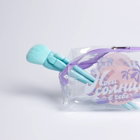 Cosmetic bag from the transparent PVC "Nama in itself", 14x8 cm-3
