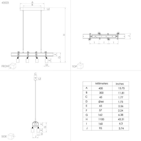Люстра TOWNSHEND 4X60Вт E27-3