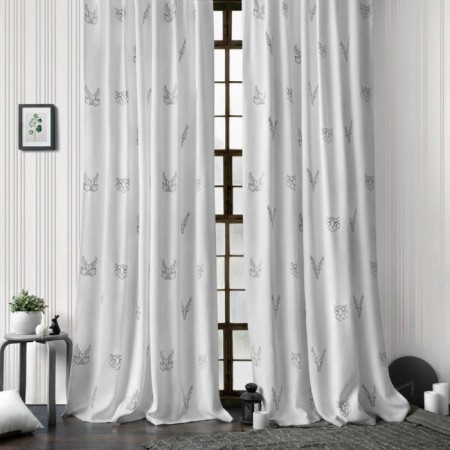 Set of curtains "Luka", size 2x145x270 cm, white color