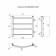Water towel Terminus "Classic" P4, 500x500 mm, lateral connection, chromium