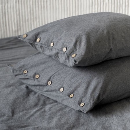 Set of pillowcase "Boyle", size 50x70 cm, dark gray color, 2 pcs-1