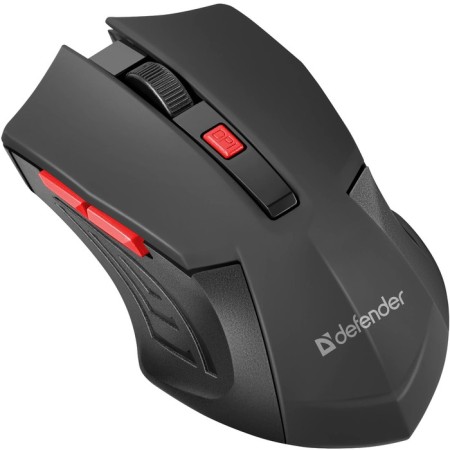 Mouse Defender Accura MM-275, wireless, optical, 1600 dpi, 1 × aa, 6 buttons, USB, red-4