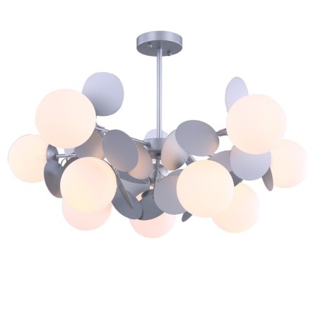 Chandelier 60W, 10KHE27, 48x80 cm, silver