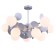 Chandelier 60W, 10KHE27, 48x80 cm, silver