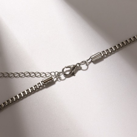 The pendant "sophistication" ovals with a chain, black and white color in silver, 60 cm-2