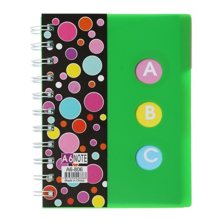 Notepad on the crest A6, 100 sheets, line, plastic cover, with dividers "Style", mix-2