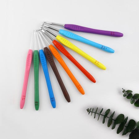 A set of hooks for knitting, d = 2-6 mm, 16 cm, 9 pcs, color colorful color-2
