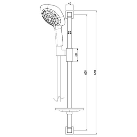 A set of shower accessories Lemark LM8068C-1
