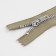 Metal zipper, No. 5, non -proceeding, automatic lock, 18 cm, beige color/nickel