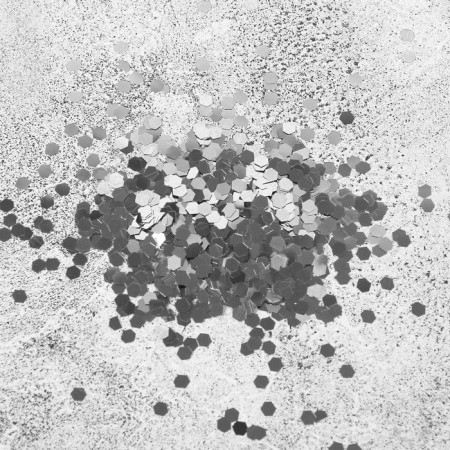 Filler for the ball "confetti hexagon", silver, 500 g