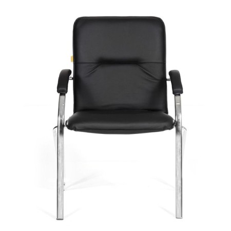 Chair for visitors Chairman 850 Eco -leather Terra 118 Black (Sobr.)-1