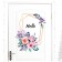 Stick plastic interior color "Watercolor flowers and geometry" 30x25 cm