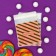 BOPP package with sticky tape, "stripes", 7*7+3cm
