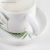 Ceramic tea set with a spoon "Botany", 2 items: a cup 200 ml, saucer, color mix