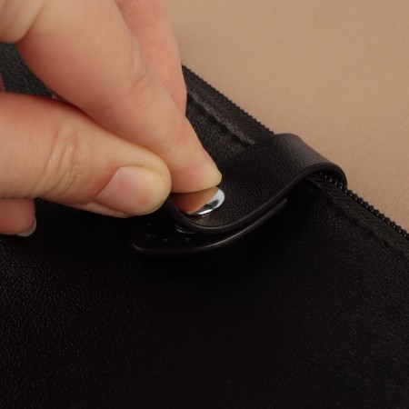 Bag Cauline, sewing, on the button, 9.2 x 2.5 cm, black/silver color-3