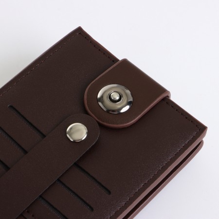 Male purse on a magnet, brown color-6