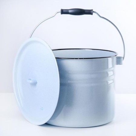 Cylindrical bucket, 9 l, with a lid, color mix-5