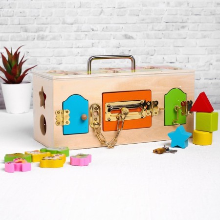 Bizikub "Suitcase with locks and sorter" 17 × 31 × 17 cm